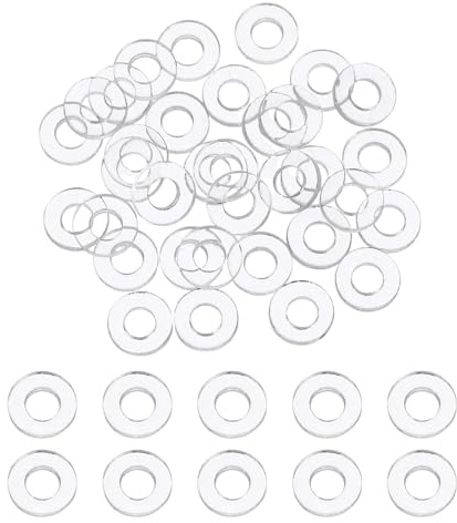 PATIKIL O-Ringe Dichtringe 3mm ID x 6mm OD x 0,5mm Dicke 200 Stück | Gummi Flache Unterlegscheibe, Runde Distanzhülsen Karosseriescheiben für Schrauben Duschkopf Wasserhähne Schläuche
