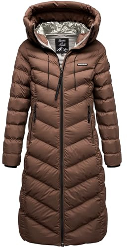 REPUBLIX Damen Gefütterte Winter Jacke Mantel Parka mit großer Kapuze RJ-8025