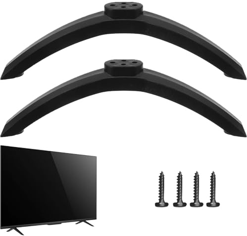 Srvauyea 2 PCS Universal TV Stand Legs,Replacement Feet for 24-55 inch Televisions, Anti-Slip Plastic Base,Replacement TV Stand Legs Install,for Samsung LG Sony TCL Flat Screen TV.