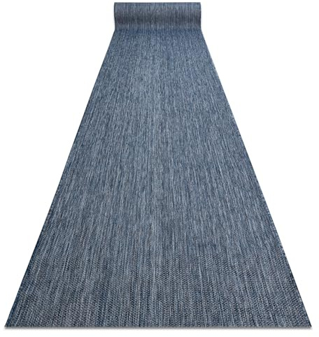 Läufer SISAL SION flachgewebt Küche Balkon Terrasse dunkelblau 70x400 cm