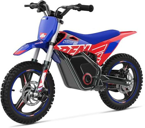 RFN E350 36V Kinder Elektro Dirt Bike, Elektro Motorrad mit 350W Motor | 11,2 Meilen Reichweite & 3 Geschwindigkeiten für Alter 4-8 Jahre