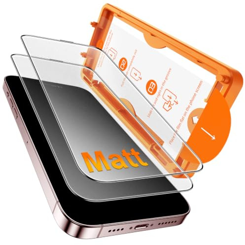 TOZPLTL 2 Stück für iPhone 15 Matt Panzerglas Schutzfolie, Auto-Installation Full Screen Anti-Kratzen Matte folie, Blendschutz, Anti-Fingerabdruck Displayschutzfolie