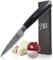KOI ARTISAN Damascus Style Paring Knife - 3.5 Inch Razor Sharp Edge – Chef Knife High Carbon Stainless Super Steel – Moisture Resistant Pakka Wood Handle Kitchen Knives