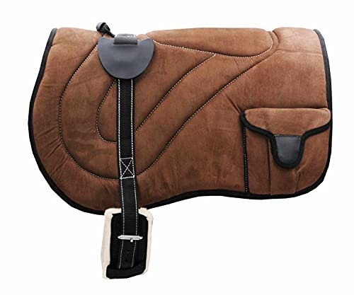 AMKA Reitpad Bareback Pad Frisco mit 2 Taschen und Sattelgurt anatomisch geformt