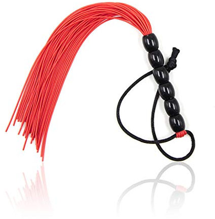 Yikoly Peitsche sex Echt Leder Gerte SM Fetisch Spanking Paddle sex sm Flogger Slave Kurz Kostüm Rollenspielen Sexspielzeug für Paare Cosplay -21 CM (Rot)