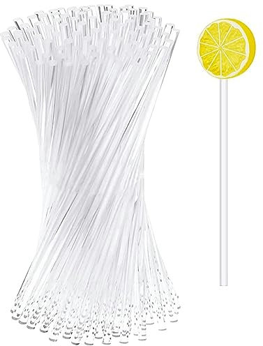 Acrylic Lollipop Sticks, 100Pcs Clear Reusable Acrylic Rods,Clear Acrylic Sticks,Candy Lollipop Cake Making Tools for Making Lollipops Cake Pops Candies Chocolates and Cookies (transparent, 4 inches)