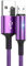 YSJJZRL Câble Micro USB, USB A vers USB Micro LED 2A Cordon de Charge Tressé à Charge Rapide Compatible avec Samsung Galaxy S7 Edge S6 etc. (0.25M,Violet)