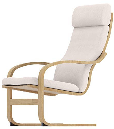 Nur Abdeckungen. Stuhl ist Nicht enthalten. Duable Poang Stuhlbezug Ersatz ist kompatibel für IKEA Poang Sessel Schonbezug (Polyester Beige A)