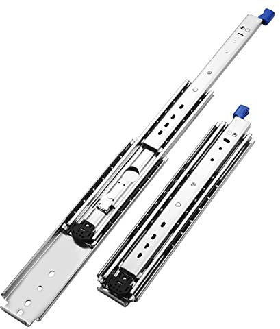 Schubladenschienen Vollauszug , mit Verriegelungsfunktion Schwerlastauszüge mit Lock-in/out Einrastfunktion Schubladen Führung Industriell kugelgelagerten schubladenauszug Seitenmontage(52in/132.08cm)