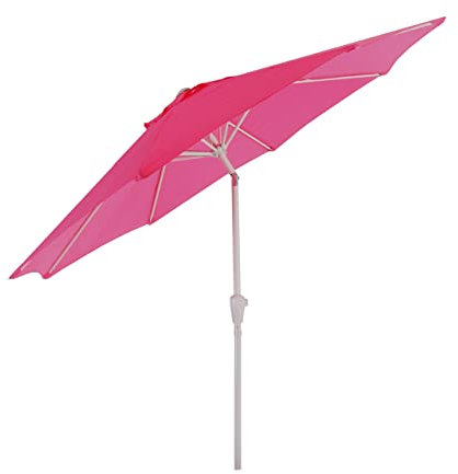 Décoshop26 Parasol de Jardin Ø 3m inclinable Polyester/Aluminium 5kg Rose 04_0003881