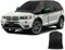 Opaltool Auto Schwarzes Halbgarage für BMW X3 2003-2024, SWB 300D Soft Windschutzscheibe Abdeckung Hälfte Auto Abdeckung mit verstellbaren elastischen Schnur und Haken