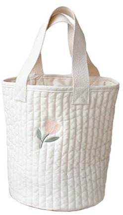 Watreketal Schultertasche,Baumwolltasche, große Kapazität, Wickeltasche für Damen, gesteppte Stickerei-Tasche, Aufbewahrungstasche für Kinderwagen, vielseitige Handtasche