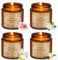 Velas Aromáticas Con Forma de Vaso de Cristal 4 Velas Aromáticas Regalo Para Mujer Velas Aromáticas de Cera de Soja Natural y Aceites Esenciales, Pequeño Regalo Para Navidad Cumpleaños Día de La Madre