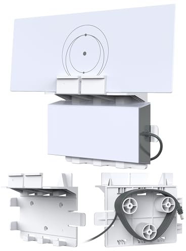 MUSVOH Fit for Starlink Gen 3 Router Mount, 3 in 1 Suitable for Starlink Standard Mesh Router and Power Supply Wall Mount Mounting Kit Accessories, Compatible with Starlink V3/Gen3 Standard Router