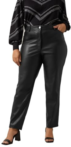 EVANS Curve Faux Leather Trousers - Women's - Plus Size Curve