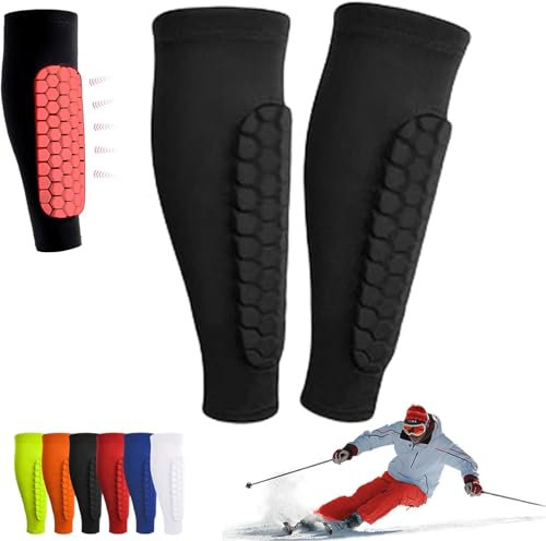 Shinbang Shields, Shinbang Shields for Skiing,Ski Shin Guards,Shin Defender Shin Guards,Shinbang Protector 2.0,ShinDefender Shin Guards,Shinbang Ski Protectors,Shin Guards Soccer (Black, M)