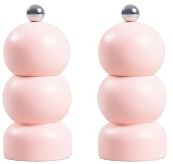 HOMLA 2er Set Gewürzmühlen SPICE BUBBLE Rosa - Elegantes, Kompaktes Design für Küche