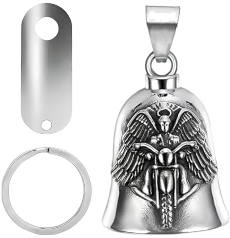 LACHT 1 Pieza Llavero Moto Campana Guardiana,Anillo Colgante,Motocicletas, Vehículos Eléctricos, Bicicletas, Coches,Amuleto de Protección y Buena Suerte,campana moto amuleto