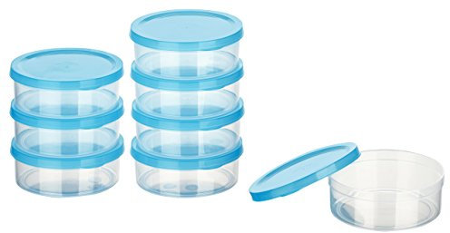 Kigima Mini-Gefrierdosen 8x0,2L rund Hellbllau – Vorratsdosen mit Deckel luftdicht – Frischhaltedosen mit Deckel – Aufbewahrungsbox Küche für Mealprep & Organisation – Austrian Quality
