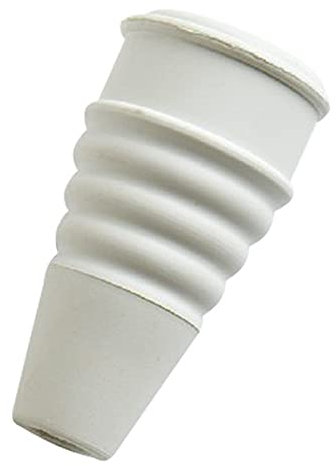 Merriway BH05988 Small White Rubber Kitchen Splash Preventor Tap Swirl For 1/2-inch Tap