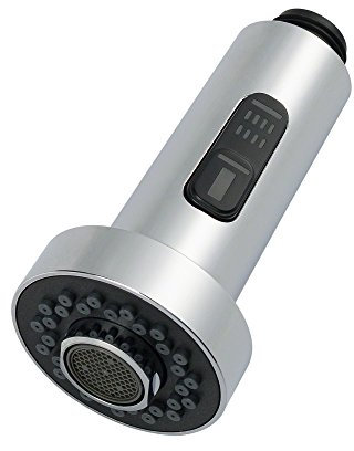 Kraus Cabezal de pulverización extraíble de doble función para grifo de cocina/baño, pieza de repuesto en cromo
