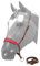 Showman Reithalfter mit Glitzer-Overlay, Leder, Rennsport, Rot