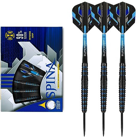 Harrows Darts Unisex-Adult Spina Black Steeltip Dart Steel, 21g