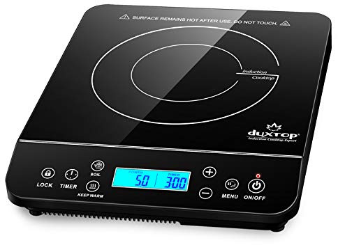 Duxtop Portable Induction Cooktop, Countertop Burner Induction Hot Plate with LCD Sensor Touch 1800 Watts, Black 9610LS BT-200DZ
