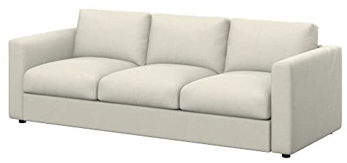 Soferia Sofabezug Kompatibel Mit Vimle 3er-Sofa Sofaüberzug Sofaüberwurf Sofaschoner Cover Wasserabweisend Fleckschutz Softi Beige