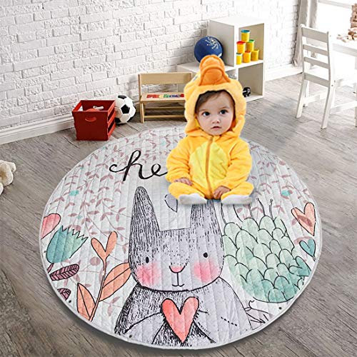 X-Labor Kinder Baby Aufräumsack Cartoon Spielmatte Spieldecke Spielzeug Speicher Tasche Kinderteppich Aufbewahrungsbeutel für Kinderzimmer 150cm Motiv-K