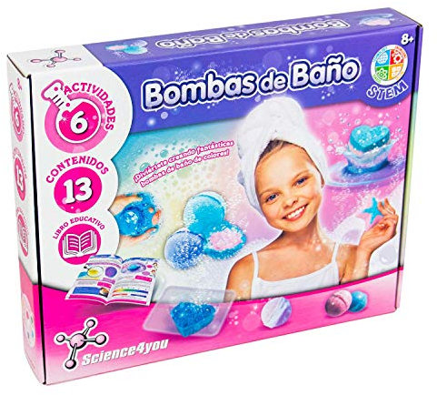 Science4you Bombas de Baño para Niños 6 7 8 9 10 11 12+ Años - Crea tus bombas de baño - Juguete Educativo y de Manualidades para Niños y Niñas