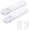 Lampe avec Détecteur de Mouvement, Veilleuse Sans Fil 18 LED à Batterie Rechargeable Lampe de Nuit Automatique pour le Cabinet, le Placard, le Carage, le Couloire (Lot de 2)