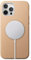 NOMAD Modern Case mit MagSafe-Kompatibilität, Schutzhülle aus Echtleder kompatibel mit iPhone 12 Pro Max in beige