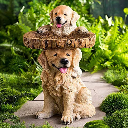 Rpporm Tik Tok Garten Figuren Deko Vogelbad Gartenfigur Harz Wetterfest Garten Figuren FüR Outdoor Dekoration Gartendeko Figuren Gartenmöbel Set Garten Zubehör Geschenke