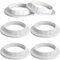6 x Lampenschirmringe für E27/E26, Halteringe für Glaslampenschirme/Leuchten, Weiß (Außendurchmesser 58 mm, ID38 mm)