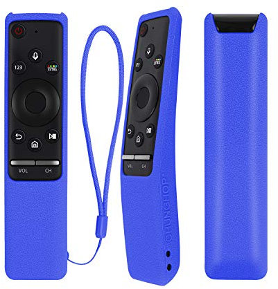 Custodia Protettiva in Silicone per Samsung Smart TV Telecomando, Compatibile con Samsung BN59-01259B BN59-01266A BN59-01241A BN59-01242A BN59 Serie Remote, Lavabile Antiurto, con cordino (Blu)