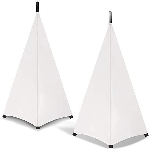 Tiamu Pied Enceinte Universel, Housse de Trépied pour Haut-Parleur en élasthanne Extensible, Pieds Enceintes Double Face, Support de Haut-Parleur de DJ Léger Extensible pour Home Cinema