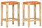 INLIFE Barhocker 2 STK. Braun Echtleder 75 cm
