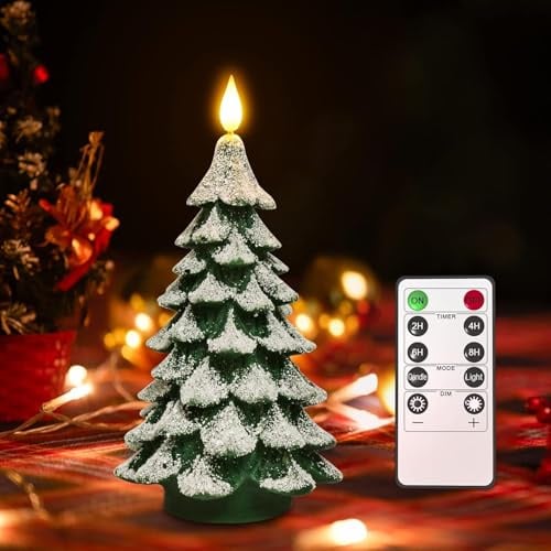 PChero Christmas Tree LED Candle with Remote Timer, 4.13x7.9 Inch