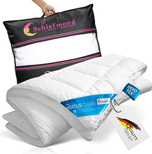Schlafmond Medicus Clean Ganzjahres Allergiker Kinderdecke 100x135 cm - Winterdecke & Sommerdecke 135x200 Baumwolle - Steppdecke für Kinder - Made in Germany