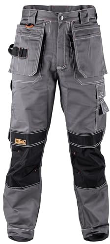 Black Hammer Men's Durable Lightweight Work Trousers Safety Cargo Pants for Men with Knee Pad & Multiple Pockets Professional Workwear for All Jobs Zilla Graphite (38W / 29L)