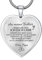 YOTHIWAD An Meine Tochter Kette mit Spruch von Papa,Herz Anhänger Kette,Halskette Tochter,Schmuck Geburtstag Graduierung Geschenke für Tochter von Papa(Silber)