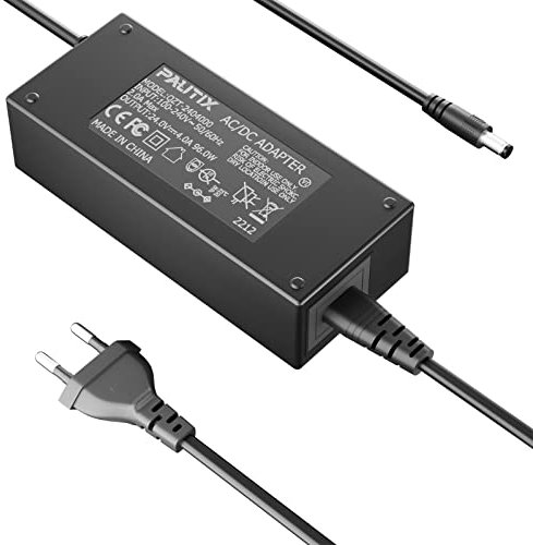 PAUTIX LED Streifen EU Stecker DC24V 4A Netzteil für LED Streifen, AC100-240 Netzadapter LED Treiber, 96W Maximal Steckernetzteil
