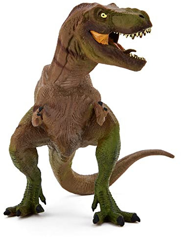 Zappi Co Kinder T-Rex Green/Schwarz Dinosaurier Figuren Spielzeug (17 cm hoch) realistisch detaillierte Dino Sammlung Action Figuren