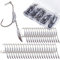 Goture Gewichtete Angelhaken Swimbait Haken Twist Lock Angelhaken 40 Stück/Box (5 Größen), gewichtete Haken mit silbernen Klingen für weiche Angelköder