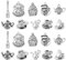 UR URLIFEHALL 100 Pcs 10 Styles Tibetan Afternoon Tea Charms Antique Silver Coffee Cup Teapot Fork Cake Charms for DIY Jewellery Making