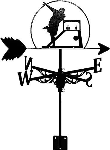Metall Wetterfahne Dekoration, Windrichtungsanzeiger Edelstahl Richtungsanzeiger Metall Dekorationen Geschenk für Outdoor Dach Garten Wetterfahne Gartenstecker Messwerkzeug Dachhalterung