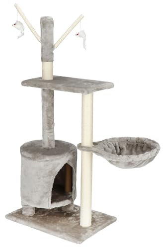 SPRINGOS Arbre à chat, plate-forme d'observation, souris de jeu, surface de couchage, 108 cm