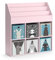 Vicco Kinderregal Luigi, Rosa, 107.2 x 114.2 cm mit 6 Faltboxen (grau)
