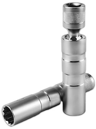 2 Pièces de Cle a Bougie, Douille Bougie 14mm / cle a Bougie 16mm, Outil de Démontage de Bougies, Douille à Bougie Pivotante à Paroi Mince 12 Pans 3/8 Pouces CR-V, Outil Spécial pour Automobiles
